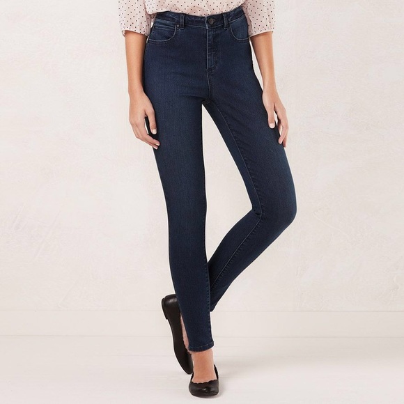 LC Lauren Conrad Denim - LC Lauren Conrad Dark Wash High Rise Jeggings 10